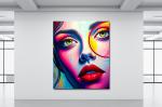 Buntes abstraktes pop art gesicht kaufen handgemalt